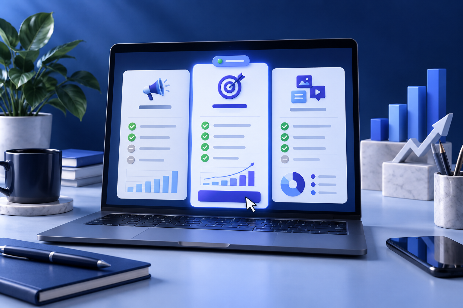Comparing digital marketing service plans and campaign deliverables